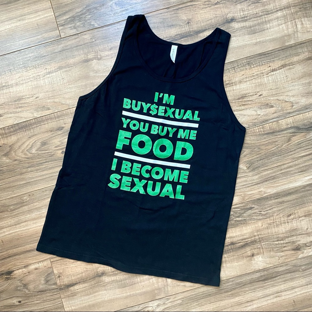 [ Sold ] Unisex Funny BuySexual Pride Tank Top, Medium